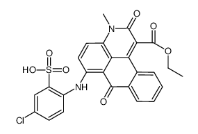 ethyl 6-[(4-chloro-2-sulphophenyl)amino]-2,7-dihydro-3-methyl-2,7-dioxo-3H-dibenz[f,ij]isoquinoline-1-carboxylate结构式