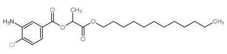 3-Amino-4-chlorobenzoic acid 2-dodecyloxy-1-methyl-2-oxoethyl ester structure