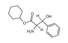 (2RS,3SR)-2-amino-3-hydroxy-3-phenyl-propionic acid cyclohexyl ester结构式