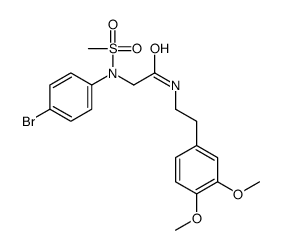 2-(4-bromo-N-methylsulfonylanilino)-N-[2-(3,4-dimethoxyphenyl)ethyl]acetamide Structure