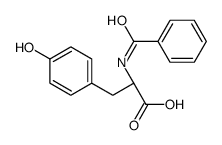 (2R)-2-benzamido-3-(4-hydroxyphenyl)propanoic acid结构式