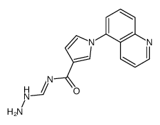 N-(hydrazinylmethylidene)-1-quinolin-5-ylpyrrole-3-carboxamide结构式