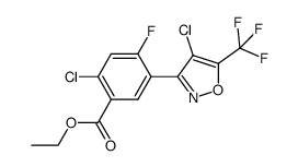ethyl 2-chloro-4-fluoro-5-[(4-chloro-5-trifluoromethyl)isoxazole-3-yl]benzoate Structure