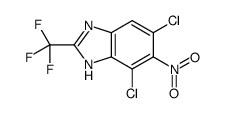 4,6-dichloro-5-nitro-2-(trifluoromethyl)-1H-benzimidazole结构式