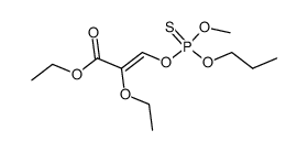 O-Methyl-O-n-propyl-O-(2-carbaethoxy-2-aethoxy-vinyl)-thionophosphorsaeureester结构式