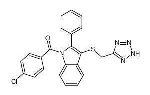 1-(4-Chlorobenzoyl)-2-phenyl-3-[(1H-tetrazol-5-yl)methylthio]-1H-indole结构式