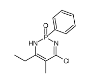 4-chloro-6-ethyl-5-methyl-2-phenyl-1(3),2-dihydro-[1,3,2]diazaphosphinine 2-oxide结构式