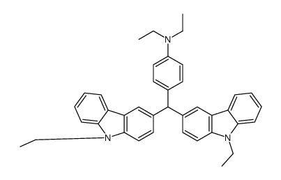 4-[bis(9-ethylcarbazol-3-yl)methyl]-N,N-diethylaniline结构式