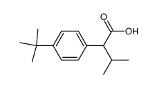 Benzeneacetic acid, 4-(1,1-dimethylethyl)--alpha--(1-methylethyl)- (9CI) Structure