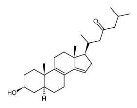 3β-Hydroxy-5α-cholesta-8,14-dien-23-on结构式