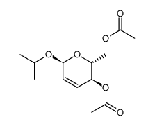 Isopropyl 4,6-di-O-acetyl-2,3-dideoxy-α-D-erythro-hex-2-enopyranoside结构式
