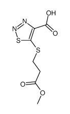 5-(2-methoxycarbonyl-ethylsulfanyl)-[1,2,3]thiadiazole-4-carboxylic acid Structure