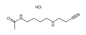 N-(4-acetylamino-butyl)-β-alanine nitrile, hydrochloride结构式