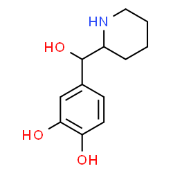 1,2-Benzenediol, 4-[(S)-hydroxy-(2S)-2-piperidinylmethyl]- (9CI) Structure