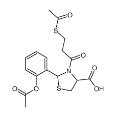 (4R)-2-(2-Acetoxyphenyl)-3-(S-acetyl-3-mercaptopropanoyl)-4-thiazolidi necarboxylic acid Structure