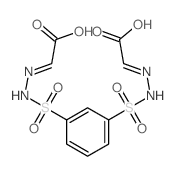 Acetic acid, 2,2-[1, 3-phenylenebis(sulfonyl-2-hydrazinyl-1-ylidene)]bis-结构式