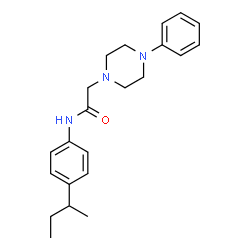 N-[4-(SEC-BUTYL)PHENYL]-2-(4-PHENYLPIPERAZINO)ACETAMIDE结构式