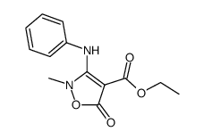 ethyl 2-methyl-5-oxo-3-phenylamino-2,5-dihydroisoxazole-4-carboxylate结构式