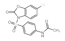 Acetamide,N-[4-[(6-chloro-2-oxo-3(2H)-benzoxazolyl)sulfonyl]phenyl]- structure