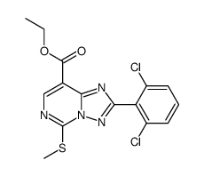 Ethyl 2-(2,6-Dichlorophenyl)-5-(methylthio)[1,2,4]triazolo[1,5-c]pyrimidine-8-carboxylate结构式