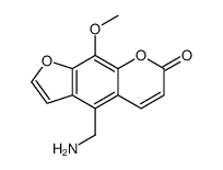 4-(aminomethyl)-9-methoxyfuro[3,2-g]chromen-7-one结构式