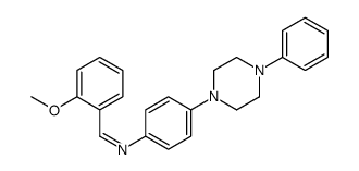1-(2-methoxyphenyl)-N-[4-(4-phenylpiperazin-1-yl)phenyl]methanimine Structure