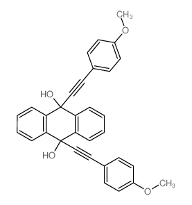 9,10-bis[2-(4-methoxyphenyl)ethynyl]anthracene-9,10-diol结构式