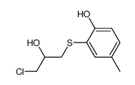 1-chloro-3-(2-hydroxy-5-methylphenylthio)-2-propanol结构式