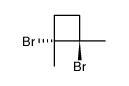 trans-1,2-dibromo-1,2-dimethylcyclobutane Structure