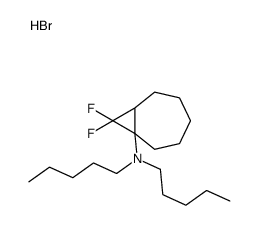 8,8-difluoro-N,N-dipentylbicyclo[5.1.0]octan-7-amine,hydrobromide Structure