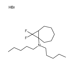 8,8-difluoro-N,N-dipentylbicyclo[5.1.0]octan-7-amine,hydrobromide结构式