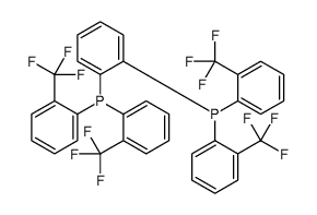 [2-bis[2-(trifluoromethyl)phenyl]phosphanylphenyl]-bis[2-(trifluoromethyl)phenyl]phosphane结构式