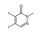 4,5-diiodo-2-methylpyridazin-3-one结构式