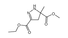3-ethyl 5-methyl 5-methyl-4,5-dihydro-1H-pyrazole-3,5-dicarboxylate结构式