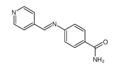 4-(pyridin-4-ylmethylideneamino)benzamide结构式