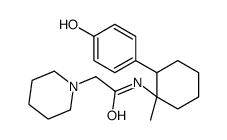 N-[2-(4-hydroxyphenyl)-1-methylcyclohexyl]-2-piperidin-1-ylacetamide Structure