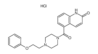 5-[4-(2-Phenoxyethyl)-1-piperazinylcarbonyl]-carbostyril monohydrochloride结构式