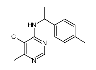 5-chloro-6-methyl-N-[1-(4-methylphenyl)ethyl]pyrimidin-4-amine结构式