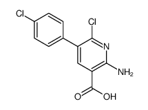 2-amino-6-chloro-5-(4-chlorophenyl)pyridine-3-carboxylic acid结构式
