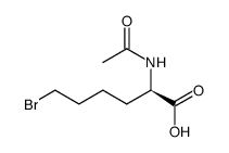 N-acetyl-D-2-amino-6-bromohexanoic acid结构式