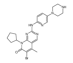 6-Bromo-8-cyclopentyl-5-methyl-2-{[5-(1-piperazinyl)-2-pyridinyl] amino}pyrido[2,3-d]pyrimidin-7(8H)-one picture