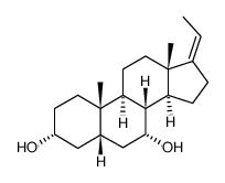 (Z)-(3α,5β,7α)-pregn-17(20)-ene-3,7-diol Structure