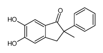 5,6-dihydroxy-2-methyl-2-phenyl-3H-inden-1-one结构式