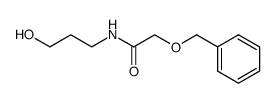 N-(3-Hydroxypropyl)benzyloxyacetamide结构式