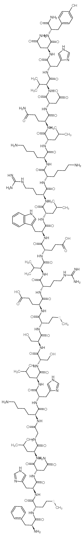 (酪氨酰34)-甲状旁腺激素(7-34)酰胺(牛)结构式