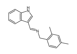 3-(N-(2,4-dimethyl-benzyl)iminomethyl)indole Structure