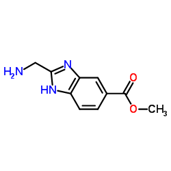 Methyl 2-(aminomethyl)-1H-benzimidazole-5-carboxylate结构式