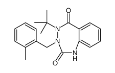 1H-1,3,4-Benzotriazepine-2,5-dione, 4-(1,1-dimethylethyl)-3,4-dihydro-3-[(2-methylphenyl)methyl]结构式