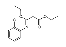 ethyl (Z)-3-((2-chlorophenyl)imino)-3-ethoxypropanoate结构式