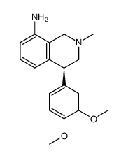 (S)-4-(3,4-Dimethoxy-phenyl)-2-methyl-1,2,3,4-tetrahydro-isoquinolin-8-ylamine Structure
